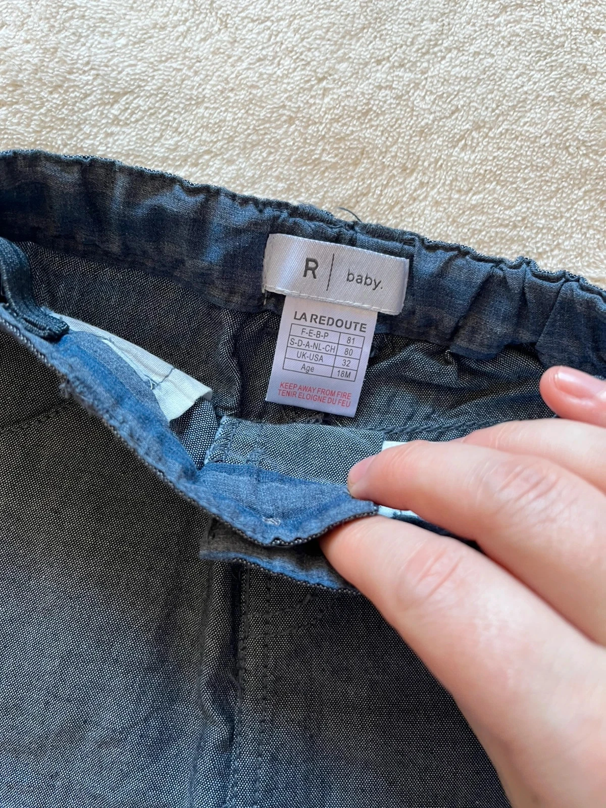 short bébé bleu marine taille 18 mois – mignon & confortable 🩶 – photo 2